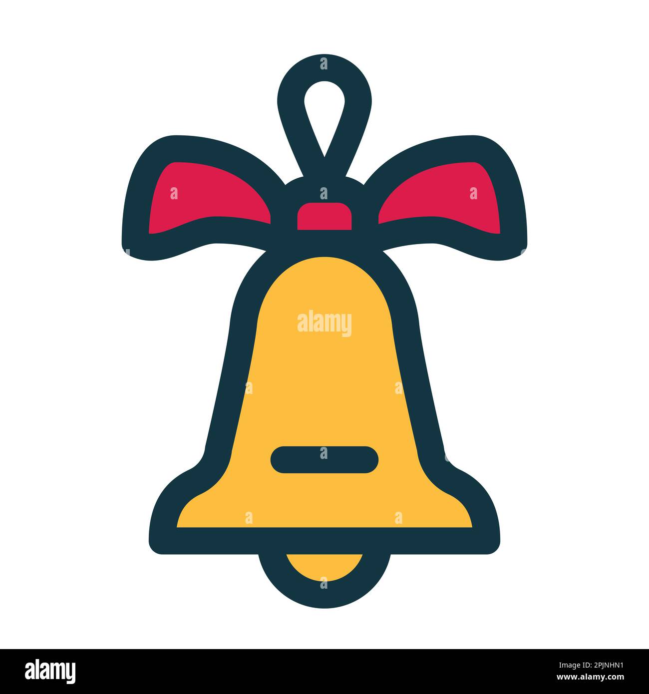 Christmas bell. Line icon. Vector illustration Stock Vector