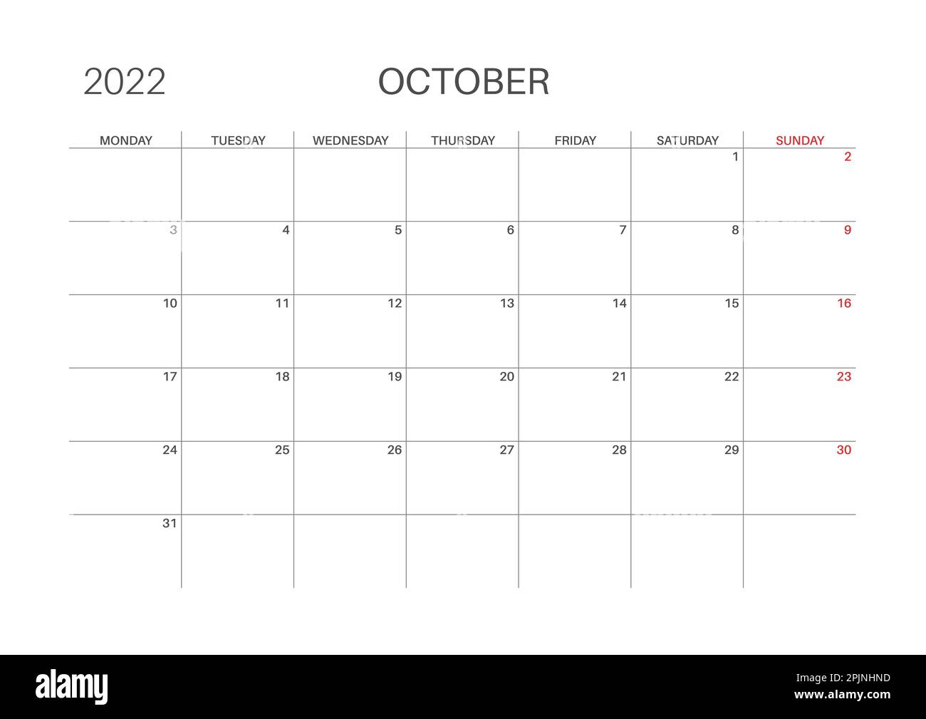 october 2022 calendar printable