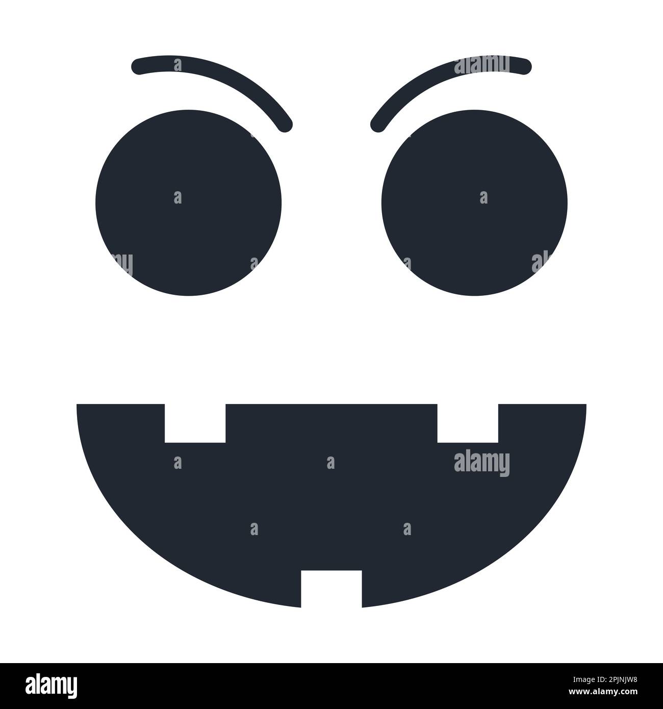 Halloween monster face. Halloween sticker. Monster face like halloween