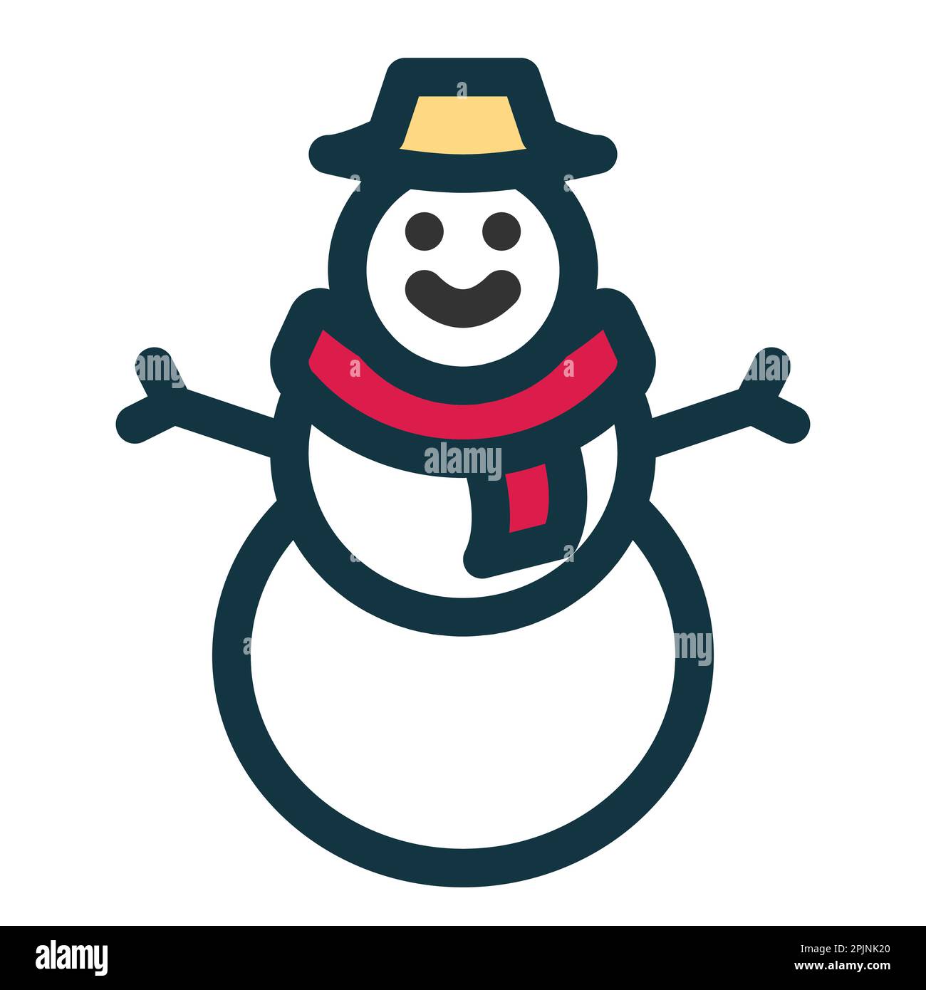 Snowman icon. Line icon. Vector illustration Stock Vector