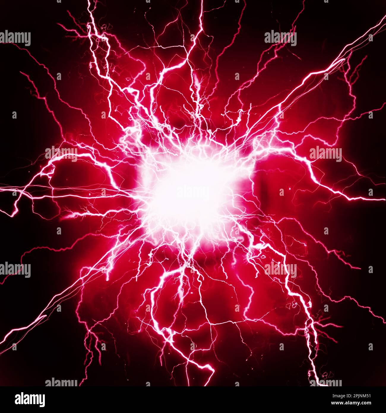 Plasma pure energy and power of red electrical electricity Stock Photo