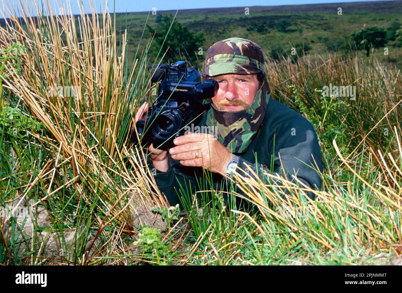 Johnny Kingdom, wildlife film-maker, Exmoor, UK Stock Photo