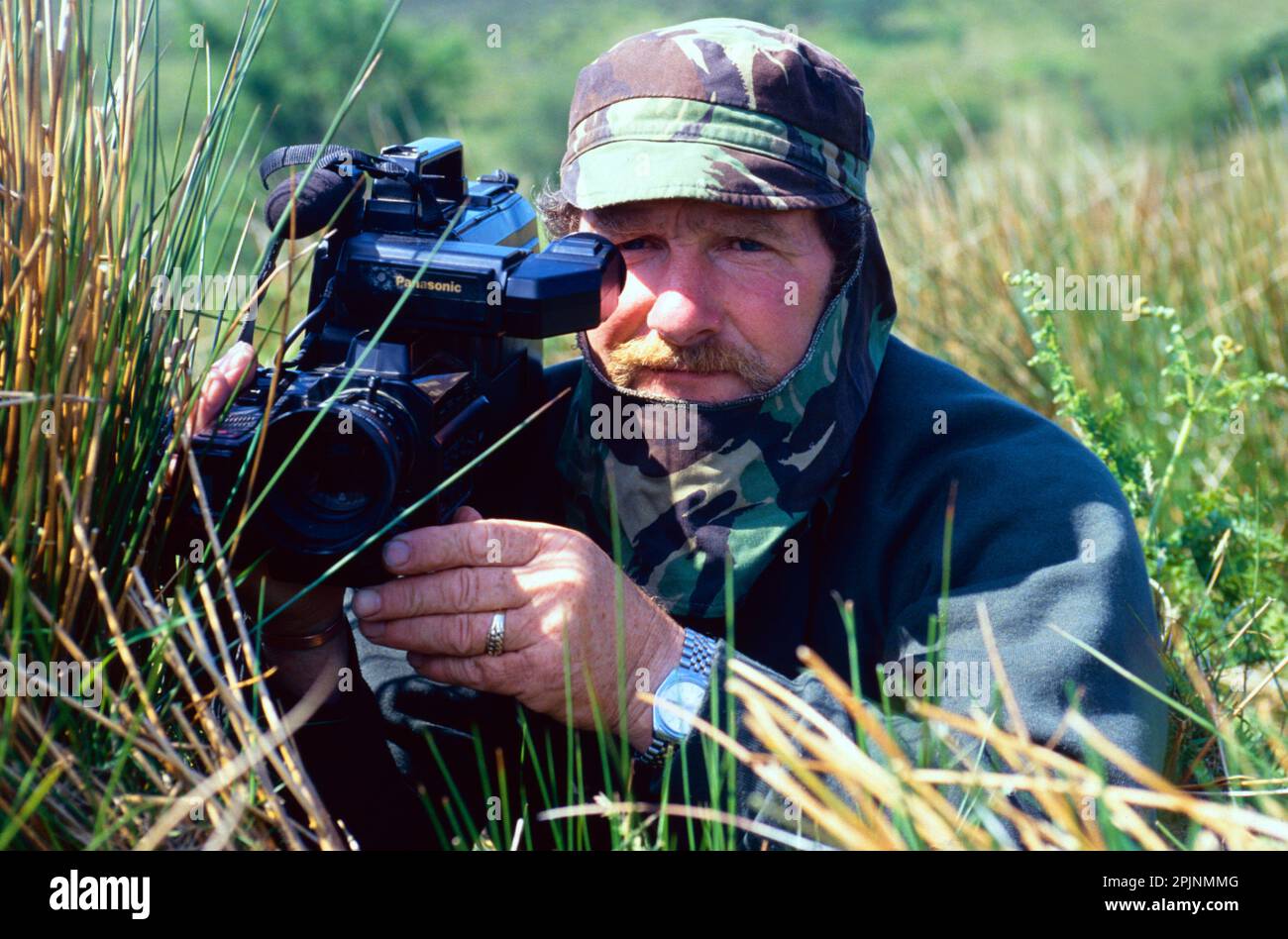 Johnny Kingdom, wildlife film-maker, Exmoor, UK Stock Photo