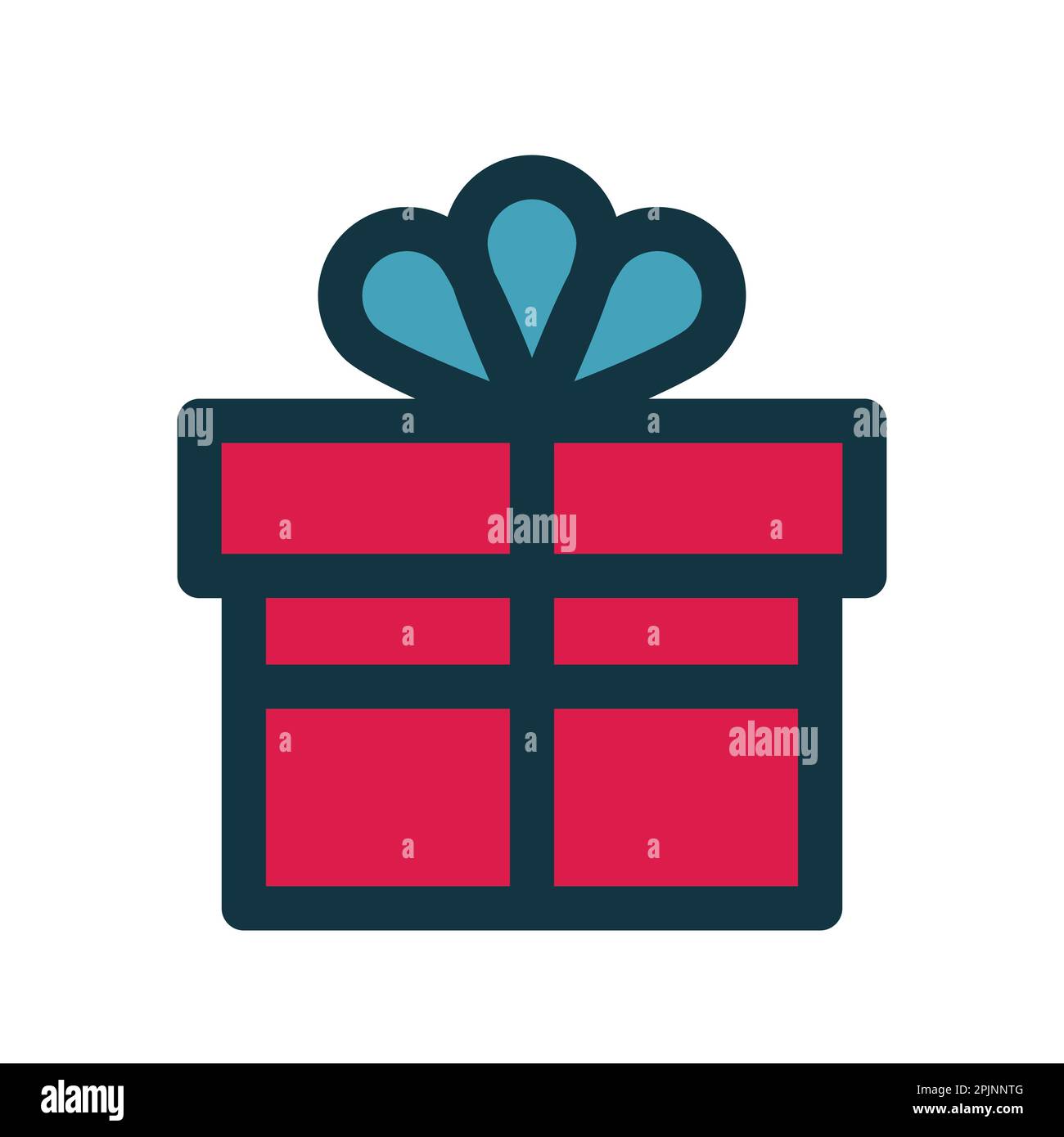 Gift package icon. Gift box line icon. Vector illustration Stock Vector