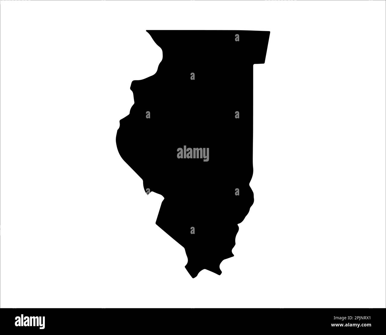 Illinois state map. US state map. Illinois silhouette symbol. Vector