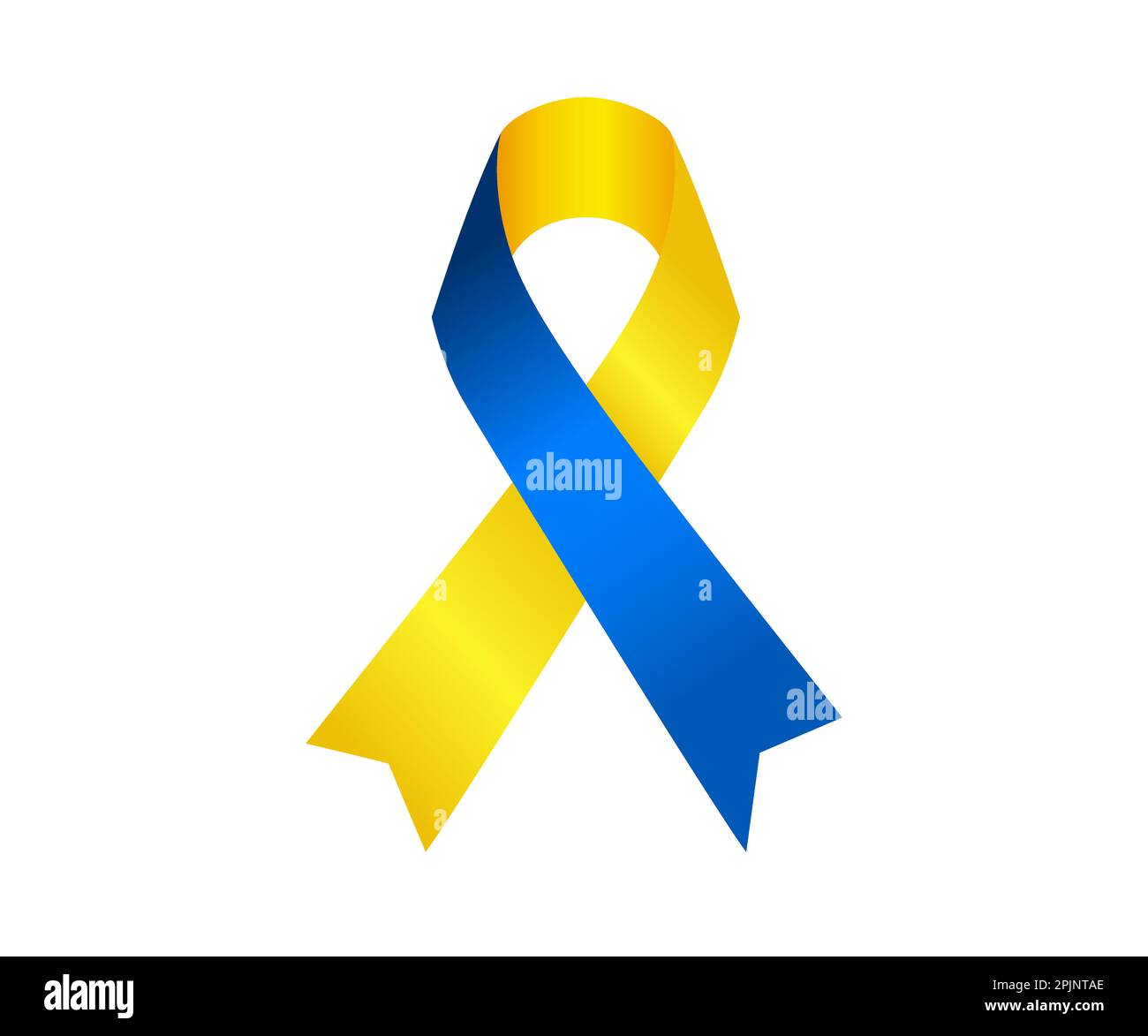Yellow-blue stripe. Ukrainian ribbon. Stand with Ukraine ribbon ...