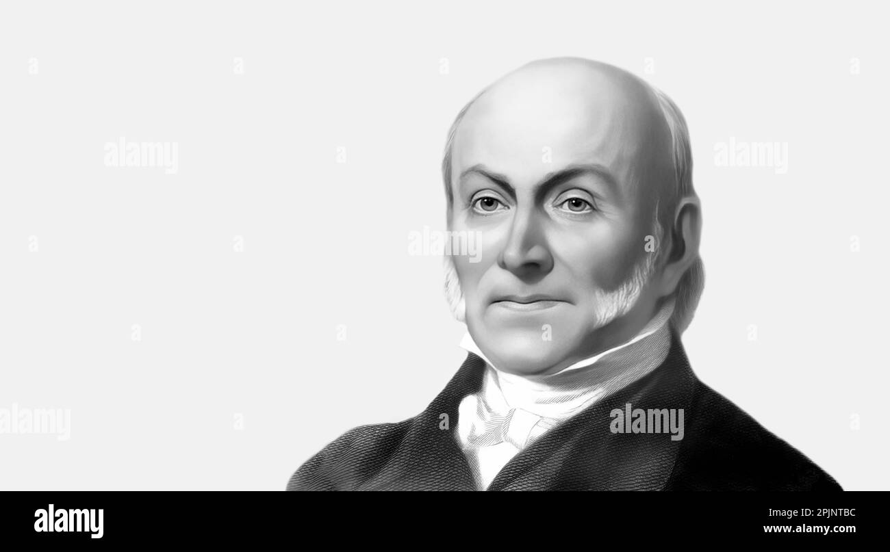 Portrait of John Quincy Adams, 1767-1848, 6th president of the United ...