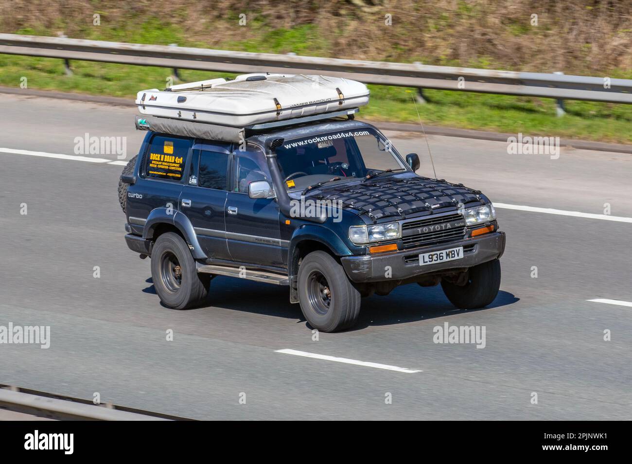 1993 90s nineties TOYOTA LAND CRUISER Rock N Road four wheel drive 4x4 Turbo, Specialist Vehicle Group , rescue, expedition Competition equipment Stock Photo