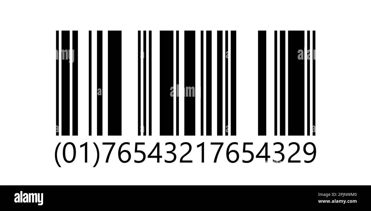 Linear stacked barcode for health care industry, pharmaceutical products sample. Linear vector bar code template. Vector illustration Stock Vector