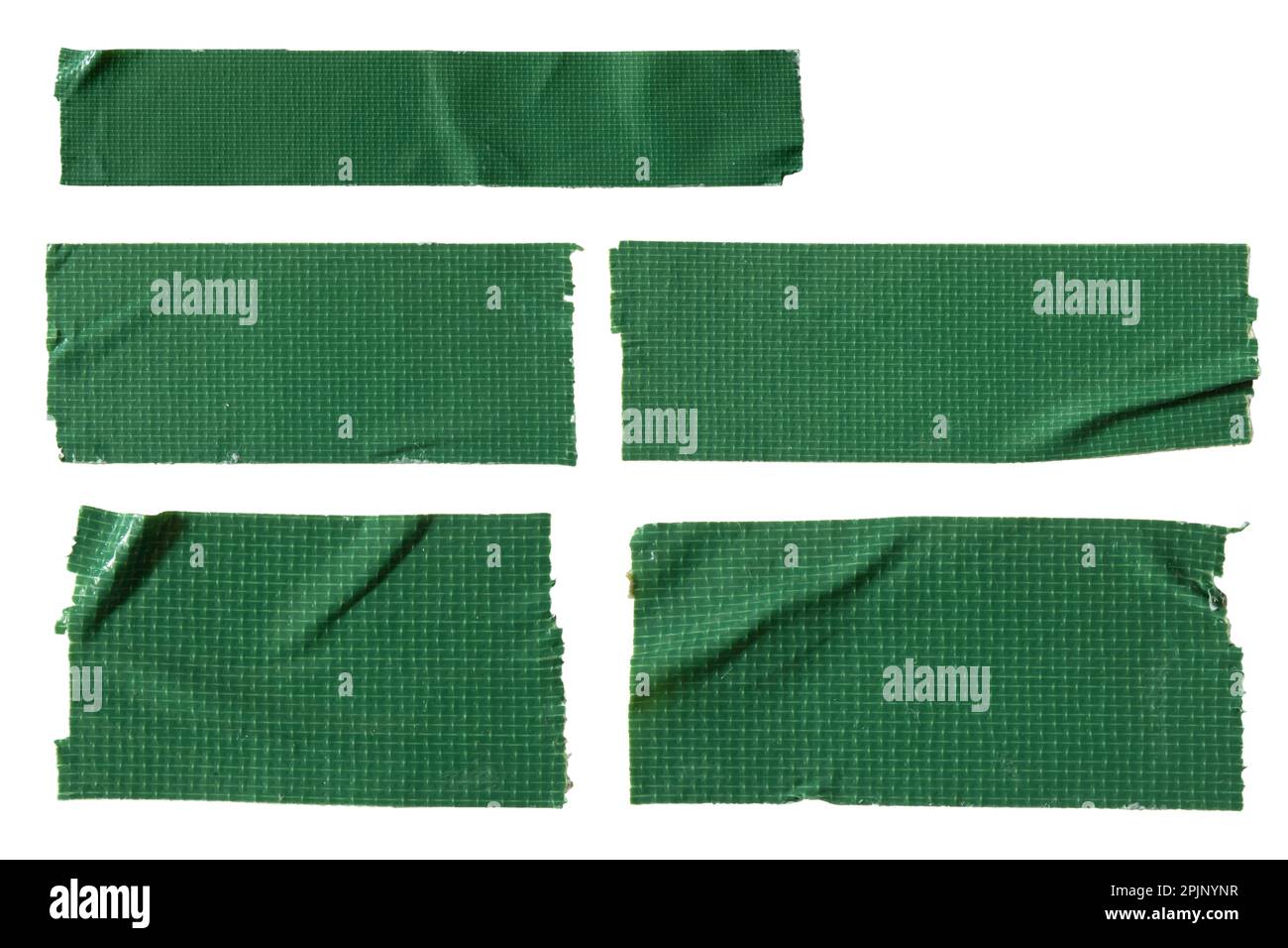 Green cloth tape isolated on white background with clipping path Stock