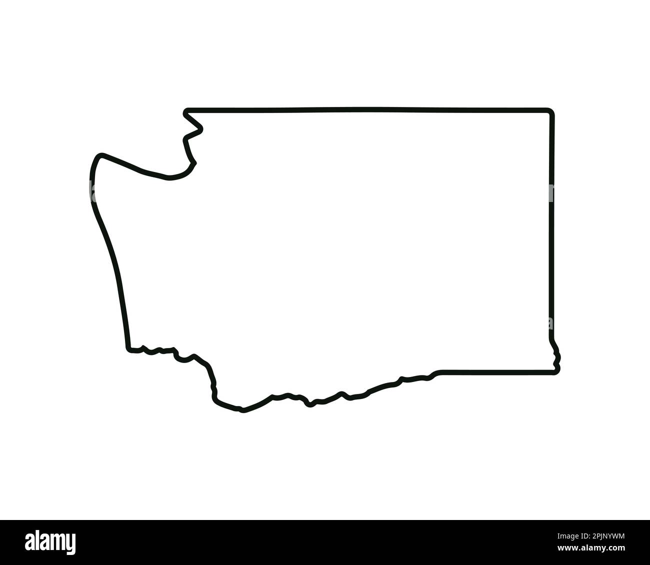 Washington state map. US state map. Washington outline symbol. Vector