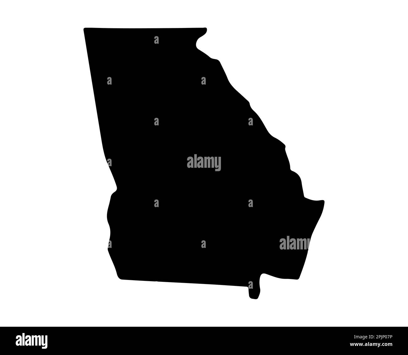 Georgia state map. US state map. Georgia silhouette symbol. Vector illustration Stock Vector