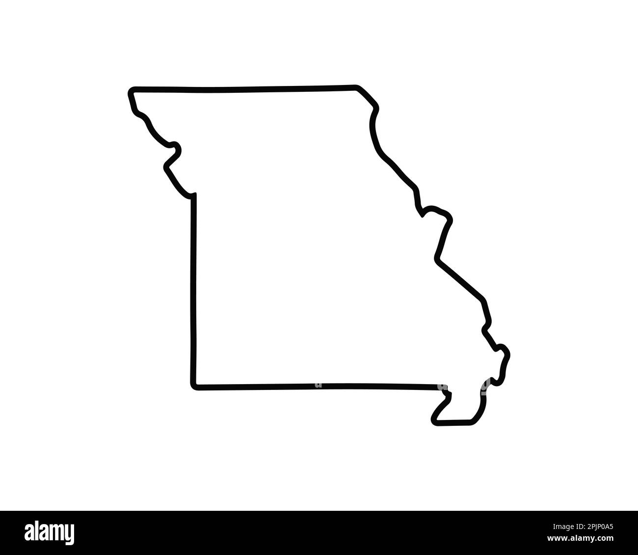 Missouri State Map Us State Map Missouri Outline Symbol Vector Illustration Stock Vector 5999