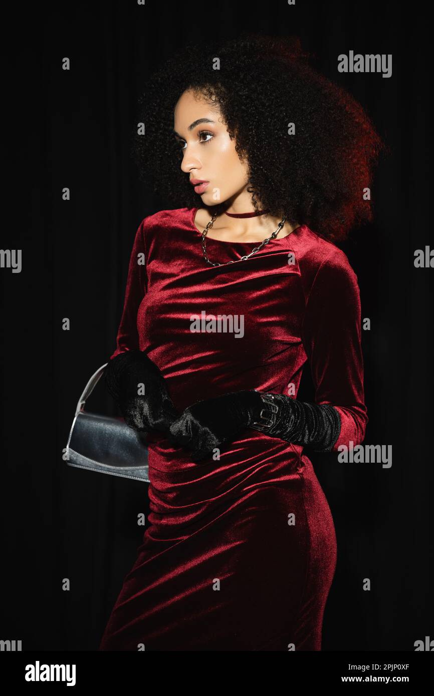burgundy dress with gloves Burgundy Sequin Mermaid Prom Dress One Shoulder 3D Floral Open Back Cathedral Train