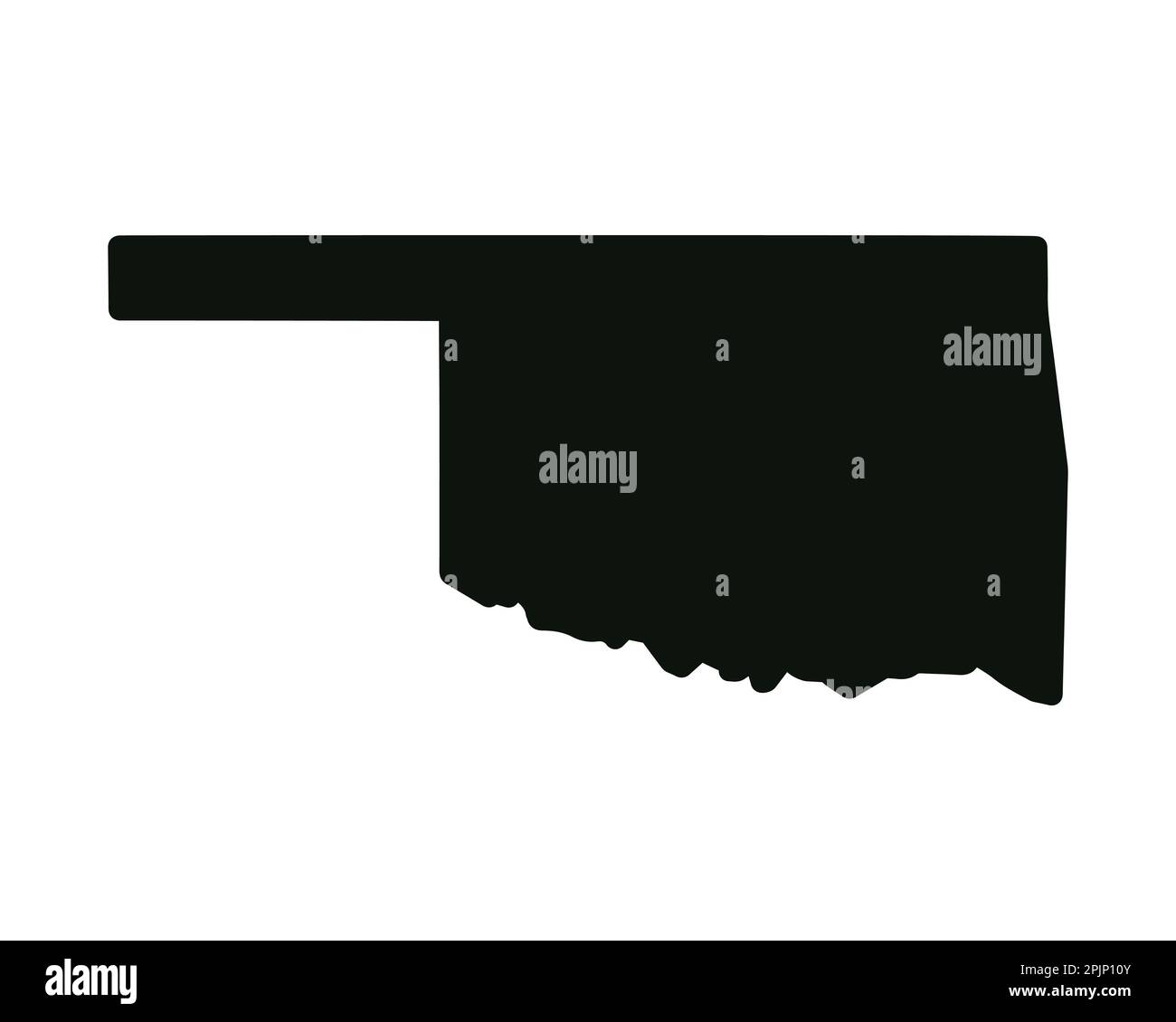 Oklahoma state map. US state map. Oklahoma silhouette symbol. Vector