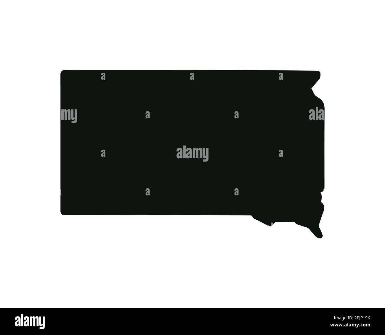 South Dakota state map. US state map. South Dakota silhouette symbol