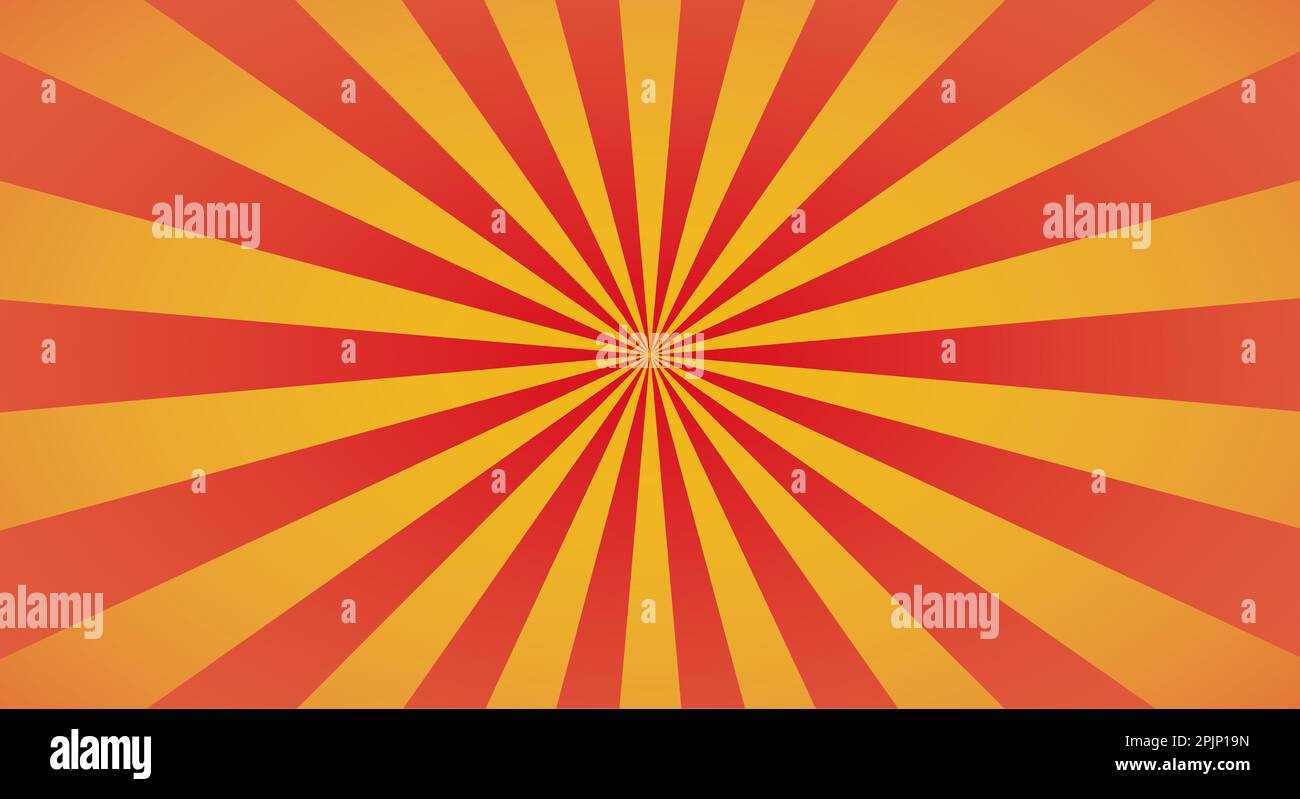 Retro background with rays or stripes in the center. Sunburst or sun ...
