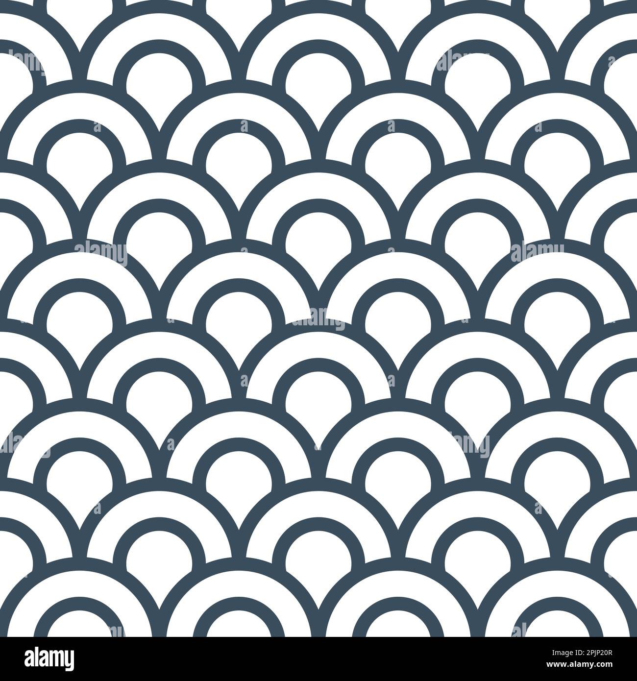 Japanese wave pattern. Fish scale pattern. Abstract wave pattern