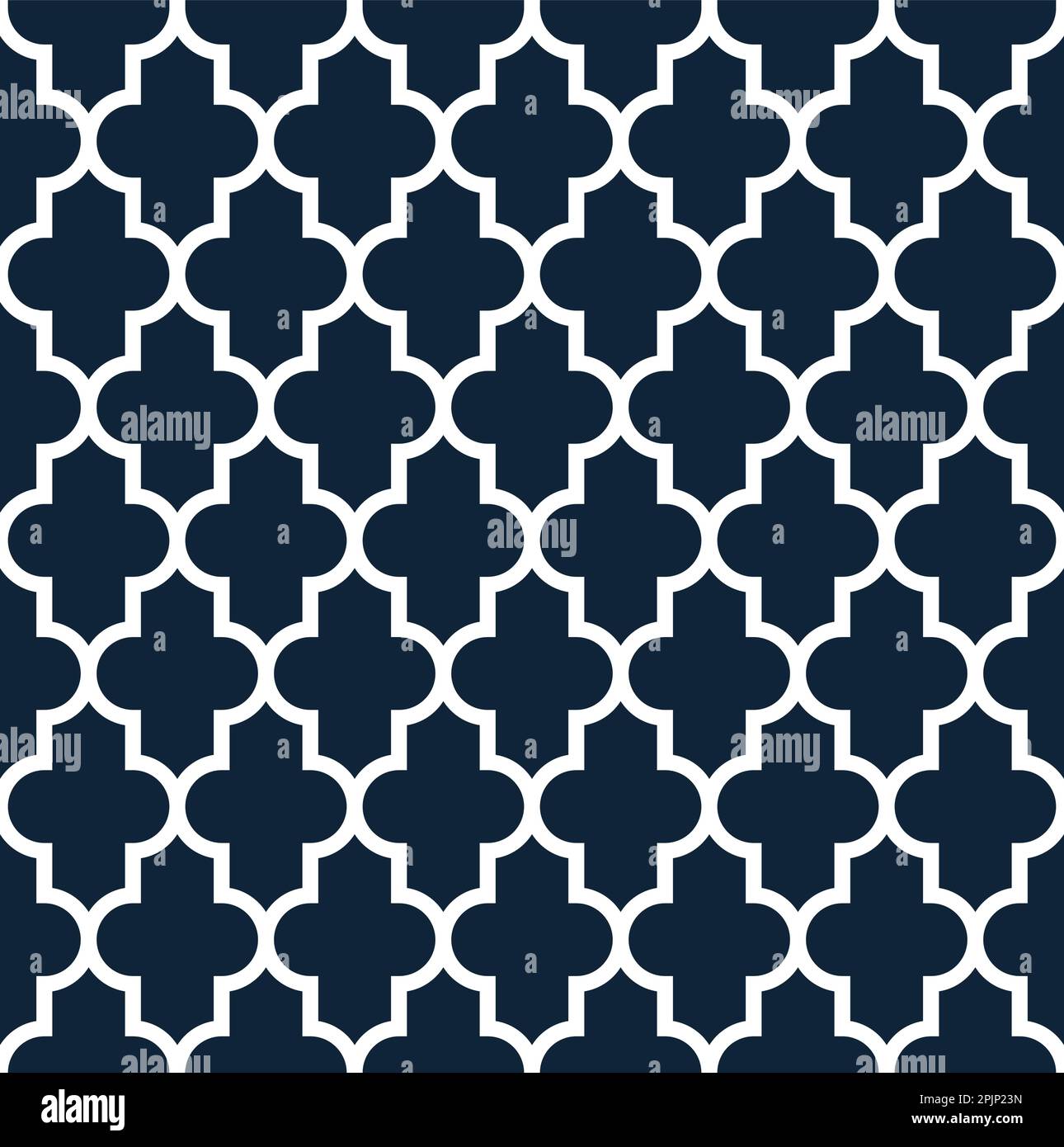 Quatrefoil geometric seamless pattern. Classic fabric seamless pattern. Vector illustration. Stock Vector