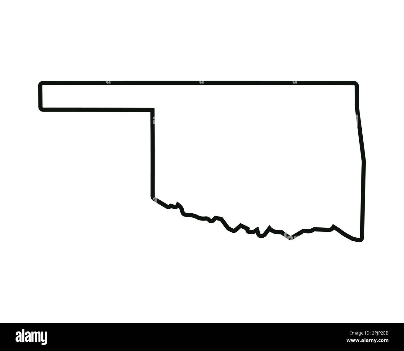 Oklahoma State Map Us State Map Oklahoma Outline Symbol Vector