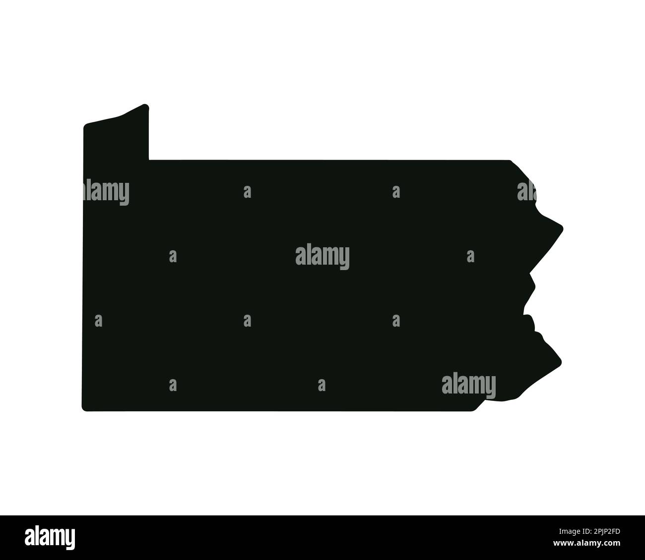 Pennsylvania state map. US state map. Pennsylvania silhouette symbol
