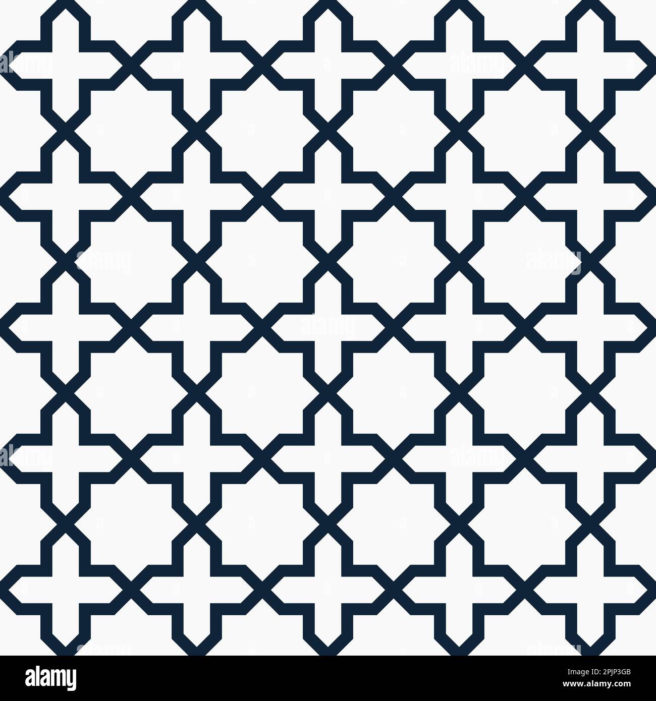Geometric seamless pattern. Classic fabric seamless pattern. Vector illustration. Stock Vector