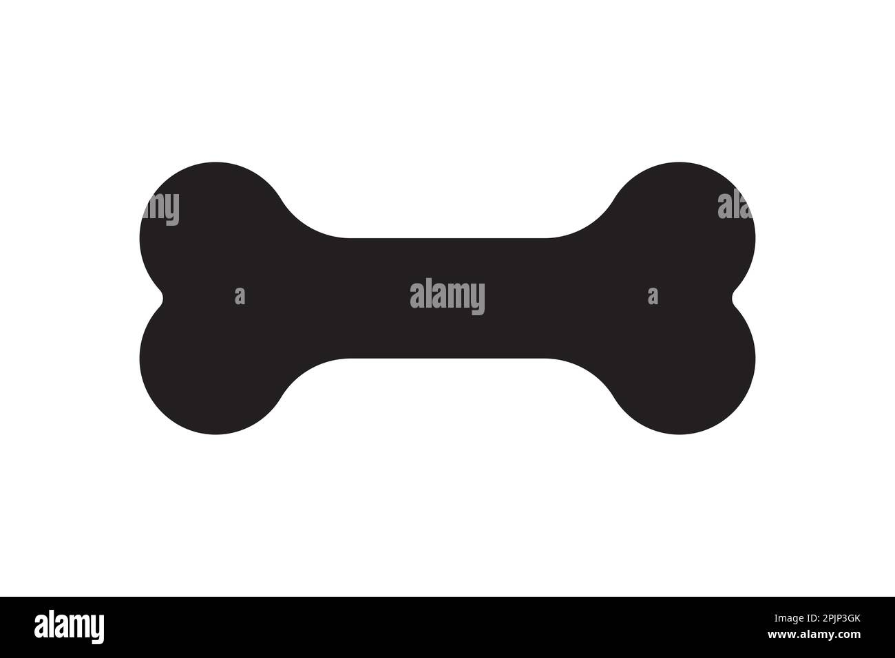 Bone for pet dog. Bone silhouette icon. Canine food symbol. Vector