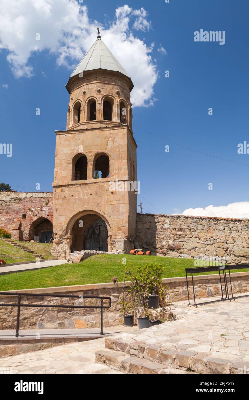 Bell Tower of Svetitskhoveli Cathedral. Mtskheta, Georgia. Vertical photo Stock Photo