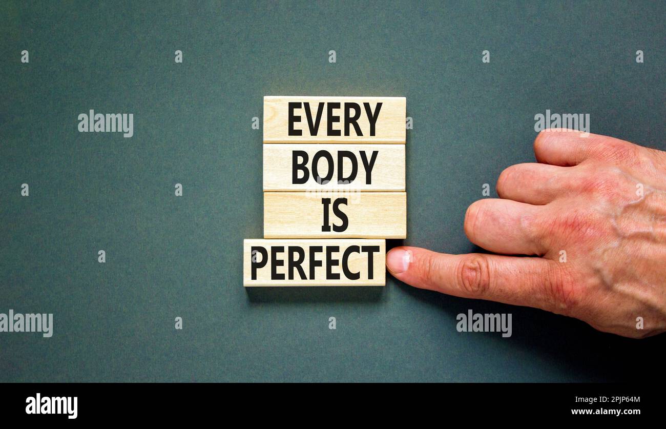 Every body is perfect symbol. Concept words Every body is perfect on ...