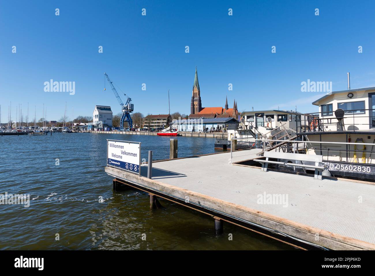 Schleswig city on the Schlei Fjord, Schleswig-Holstein, Northern Germany, Central Europe Stock Photo