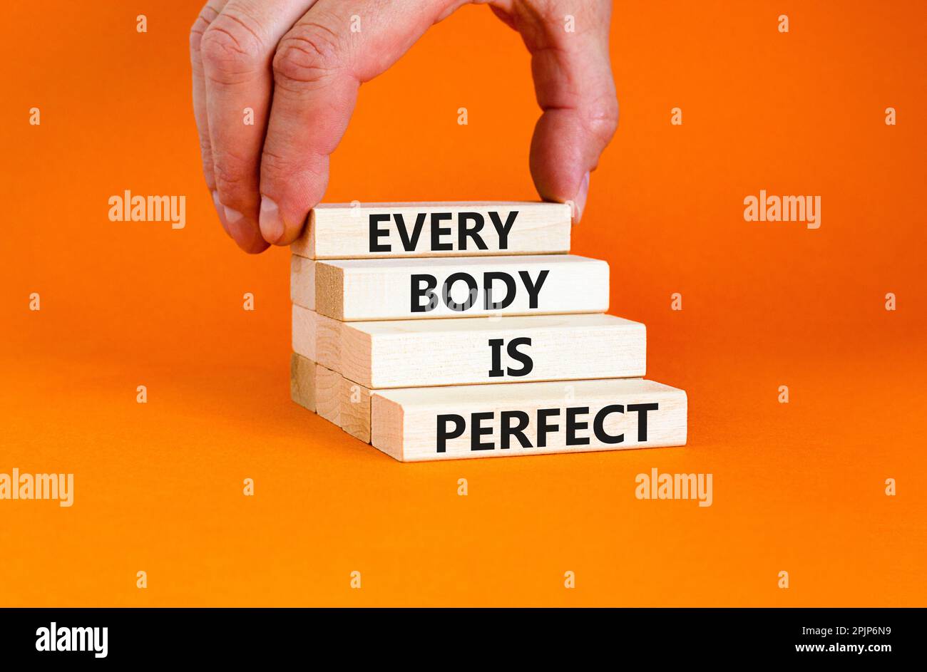 Every body is perfect symbol. Concept words Every body is perfect on ...