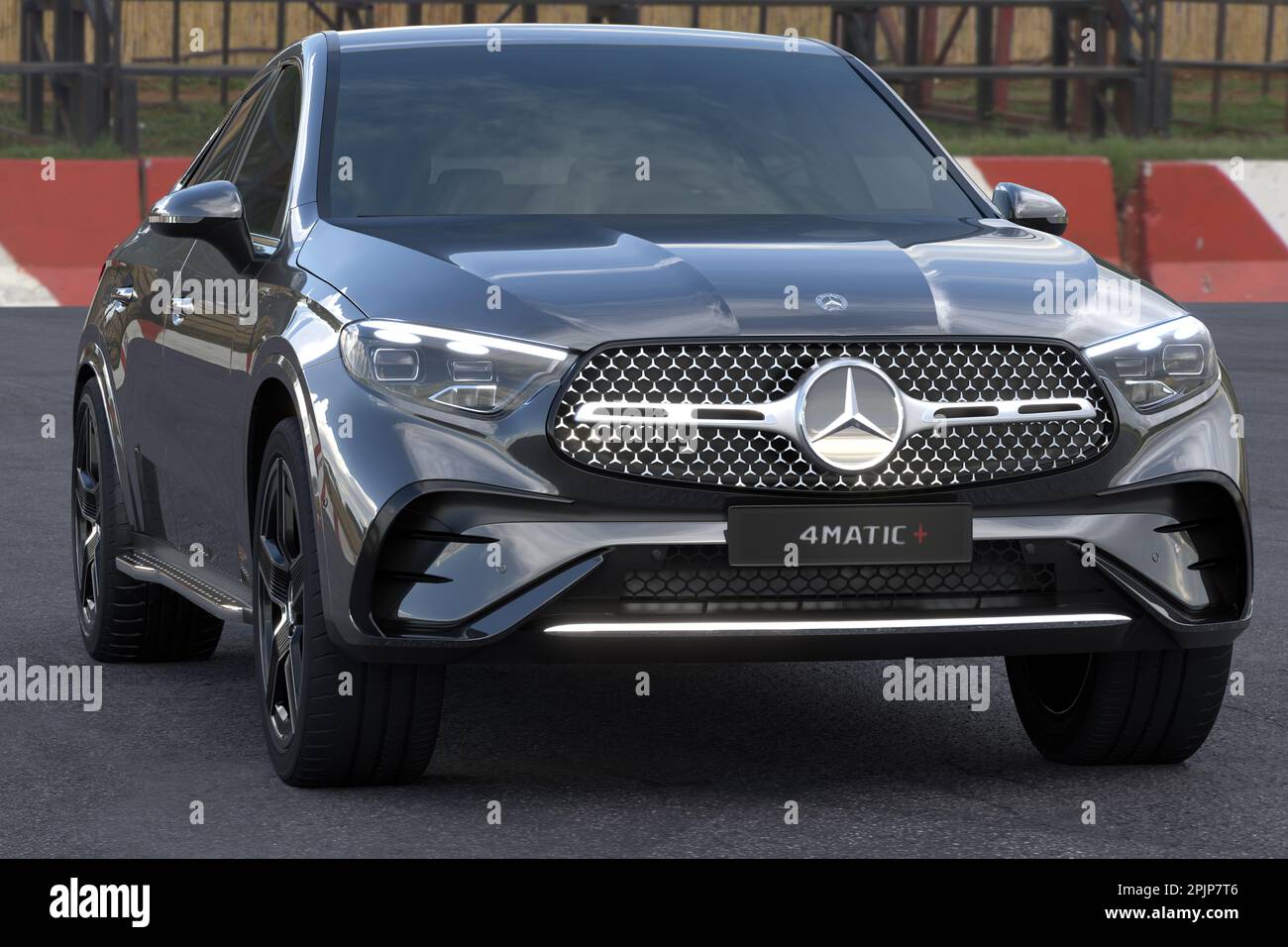 New Mercedes Benz Glc Coupe Stock Photo Alamy