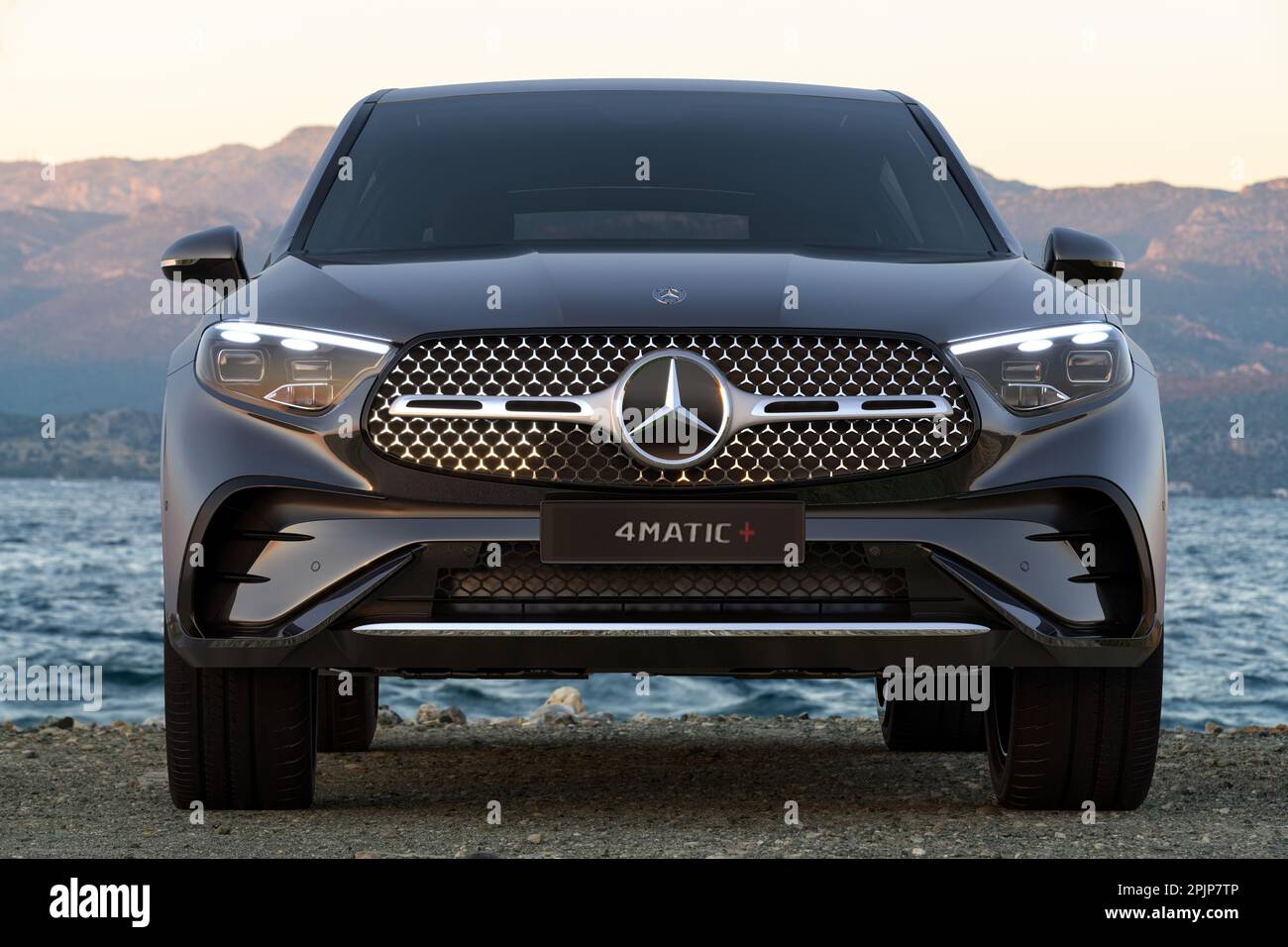 New Mercedes Benz Glc Coupe Stock Photo Alamy