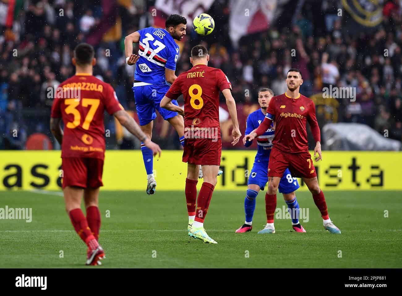 Roma, Italy. 2nd Apr, 2023. Mehdi Leris of UC Sampdoria during the Serie A match between AS Roma and UC Sampdoria at Stadio Olimpico on April 3, 2023 in Rome, Italy. (Credit Image: © Gennaro Masi/Pacific Press via ZUMA Press Wire) EDITORIAL USAGE ONLY! Not for Commercial USAGE! Stock Photo