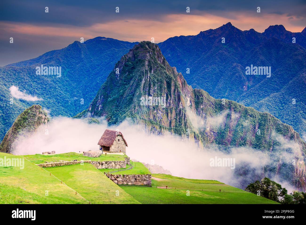 Machu Picchu, Peru. Ancient Incan citadel located in the Andes