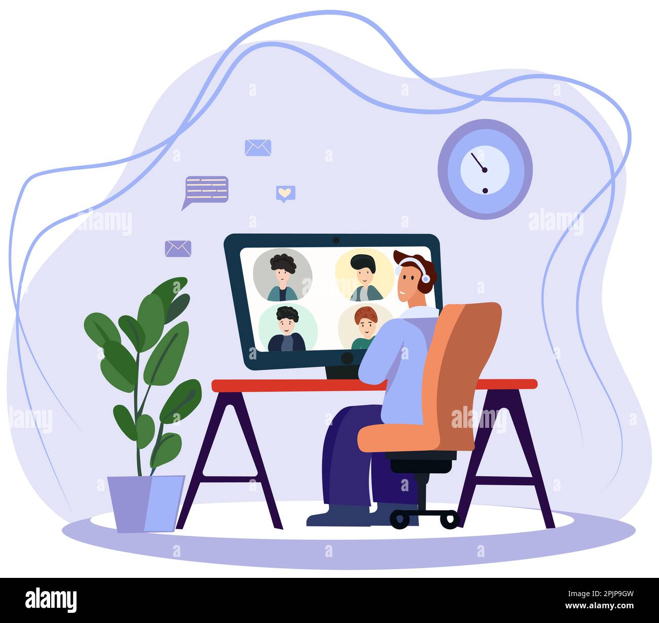 Online briefings Stock Vector Images Alamy