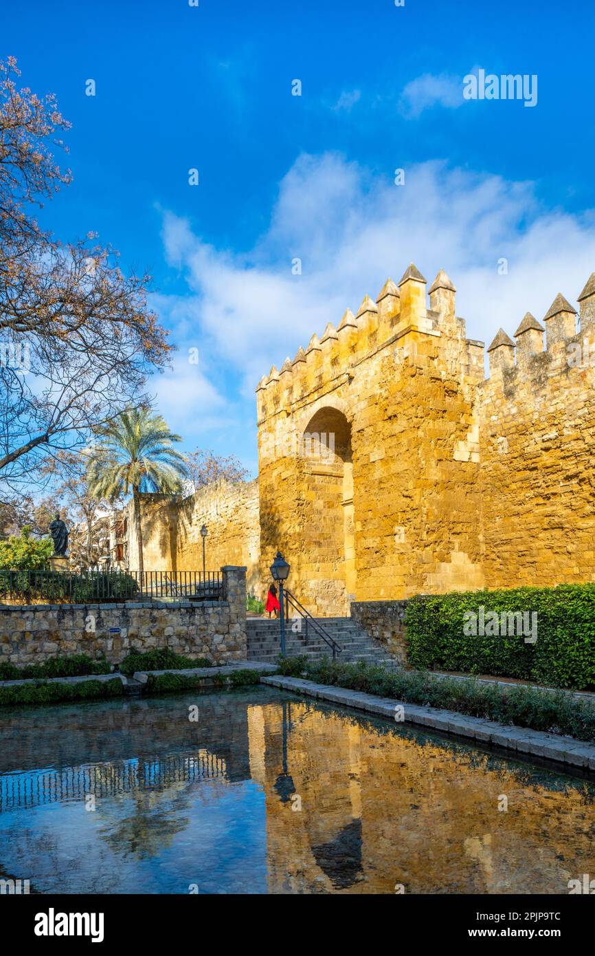 The Almodovar Gate and Walls of Cordoba built in the Caliphate Period, Cordoba, Andalusia, Spain, South West Europe Stock Photo