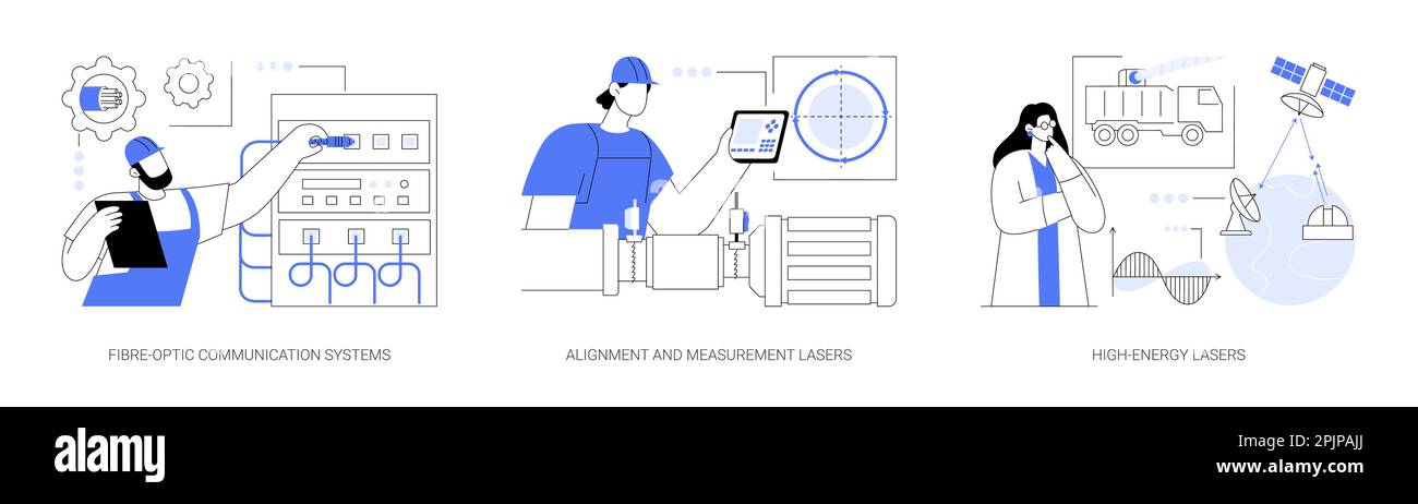 Scientific innovation in industry abstract concept vector illustrations. Stock Vector