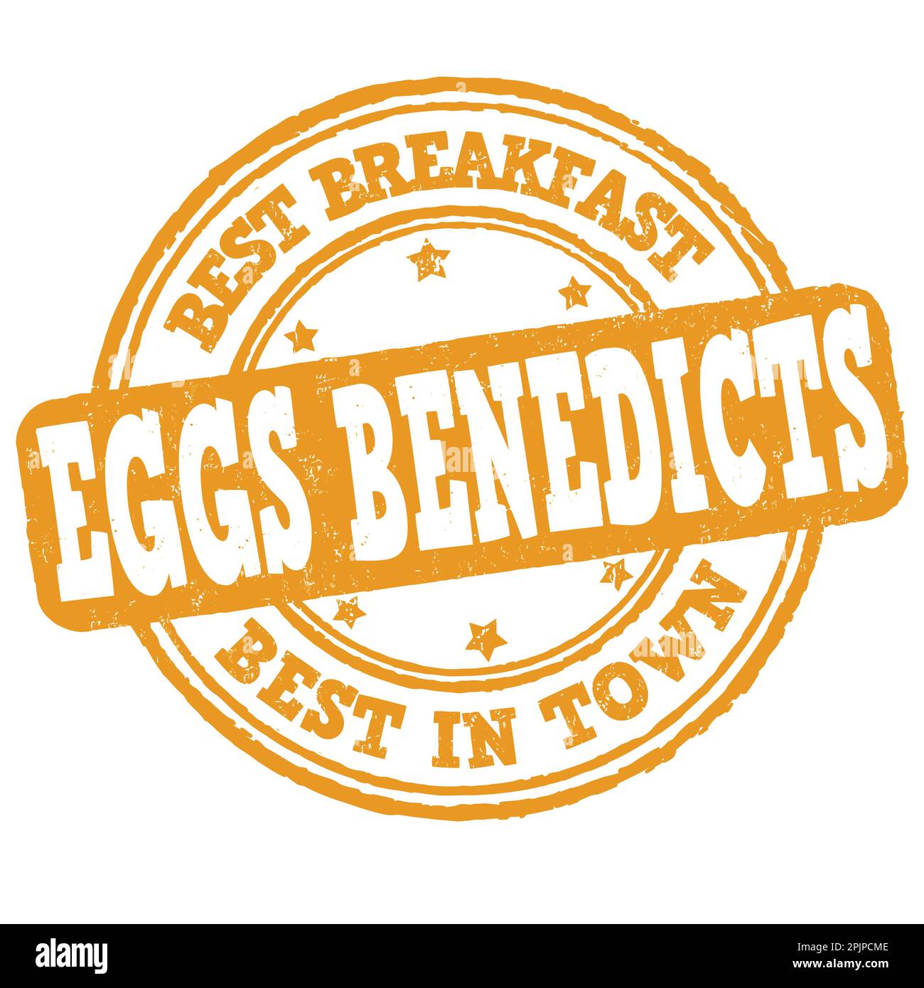 Eggs Benedicts grunge rubber stamp on white background, vector illustration Stock Vector