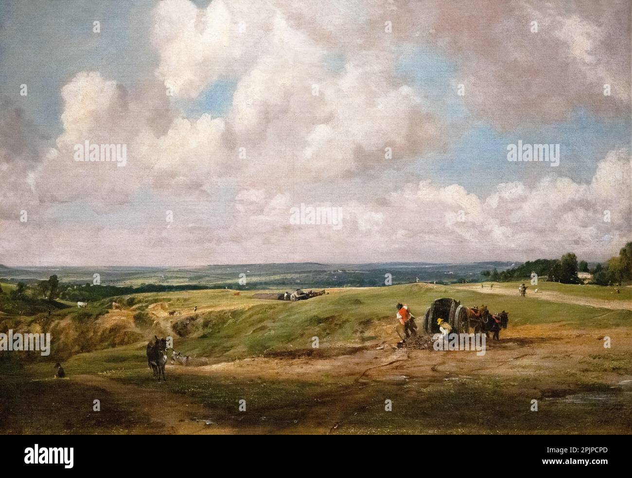 John Constable painting; - Hampstead Heath 1820; English landscape painter, Romantic tradition, 18th -19th century Stock Photo