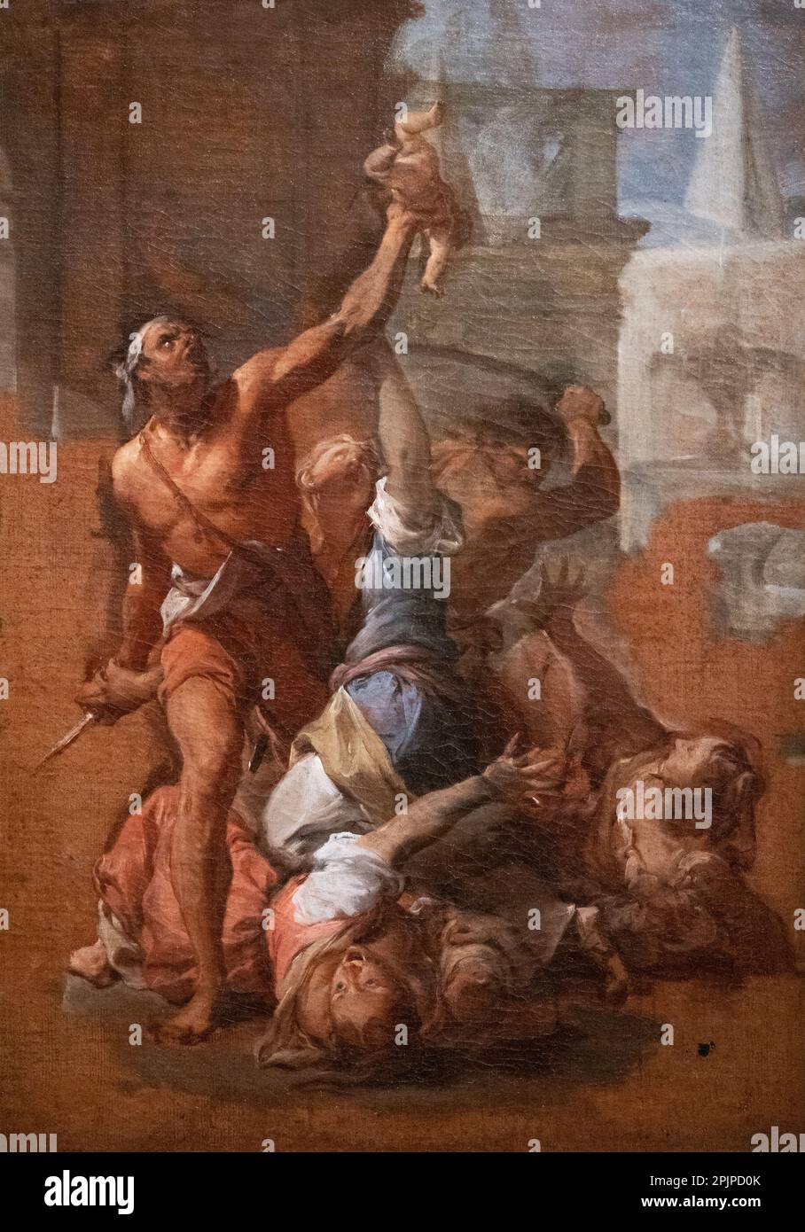 Francesco Trevisani painting; The Massacre of the Innocents, 1700-1710; Italian rococo or late baroque painter; 17th - 18th century Italy Stock Photo