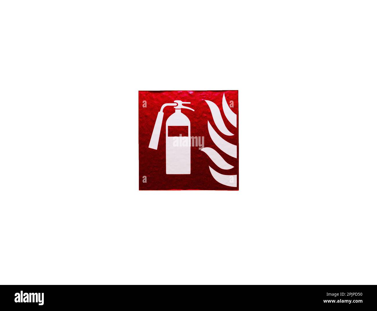 The Symbol of fire extinguisher isolated on white background Stock Photo