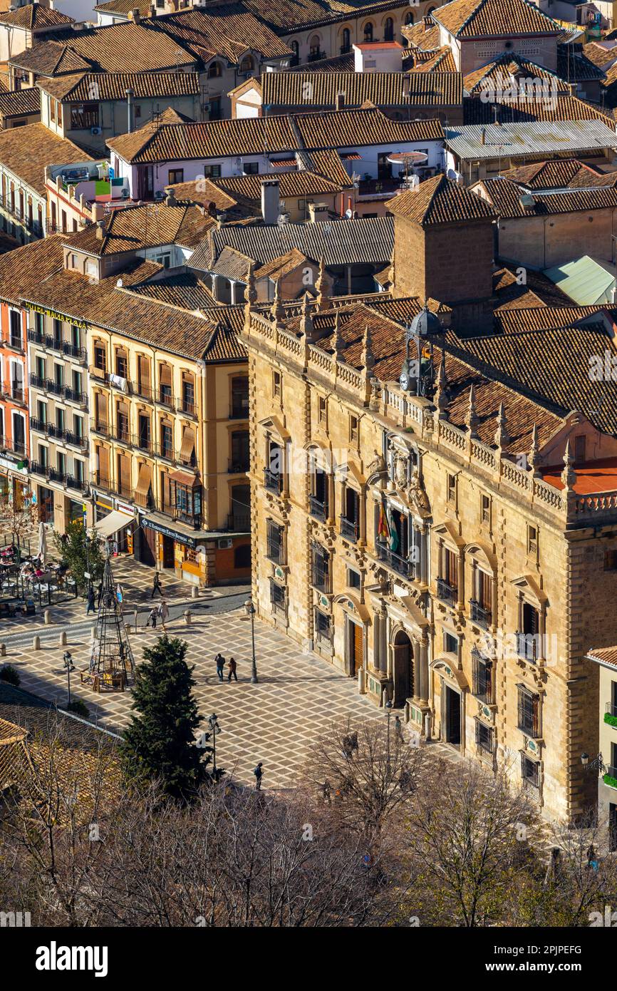 The Royal Chancery Plaza Nueva, Granada, Andalusia, Spain, South West Europe Stock Photo