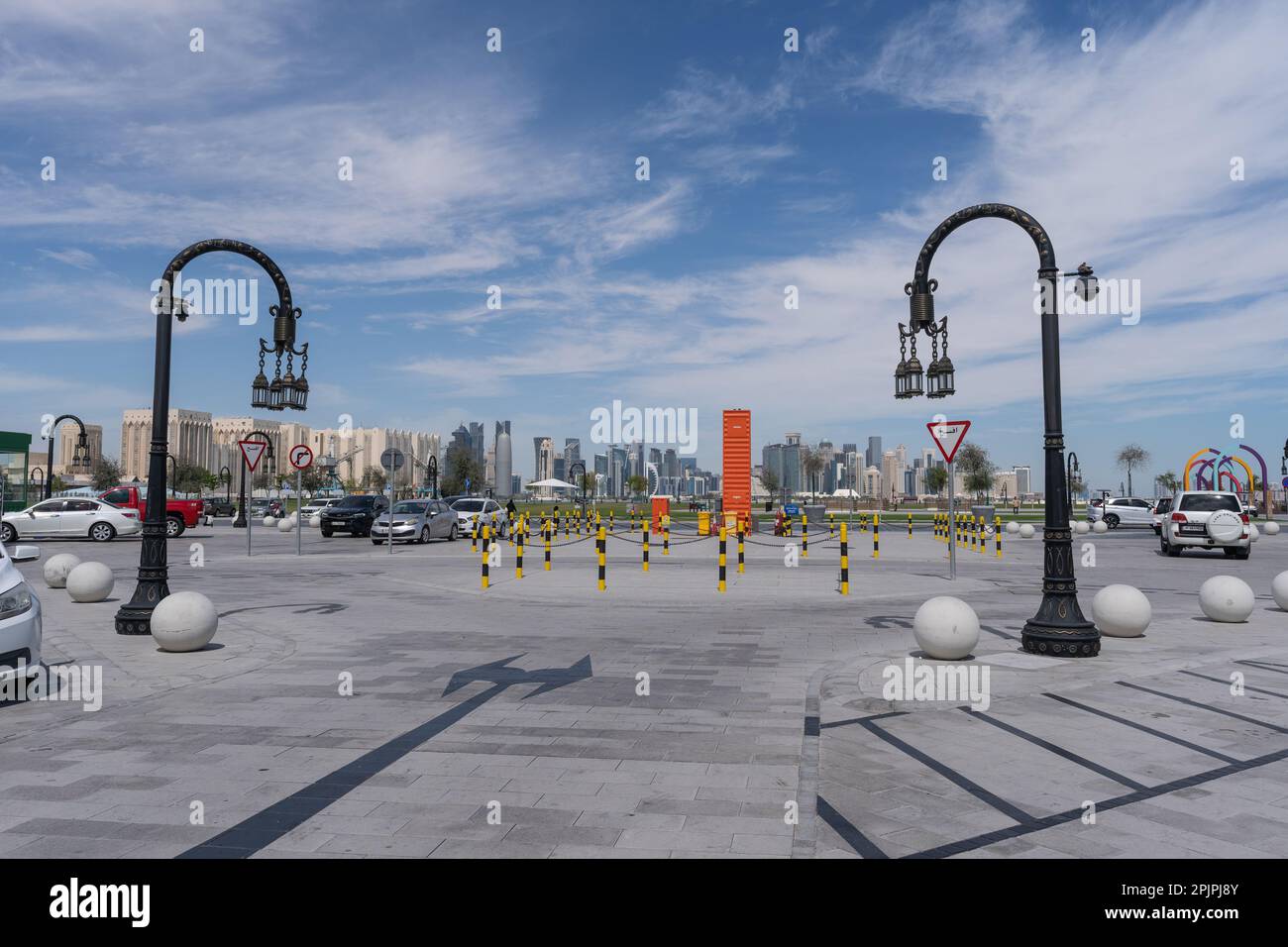 Doha, Qatar March 18, 2023 Box Park, located at the old Doha Port