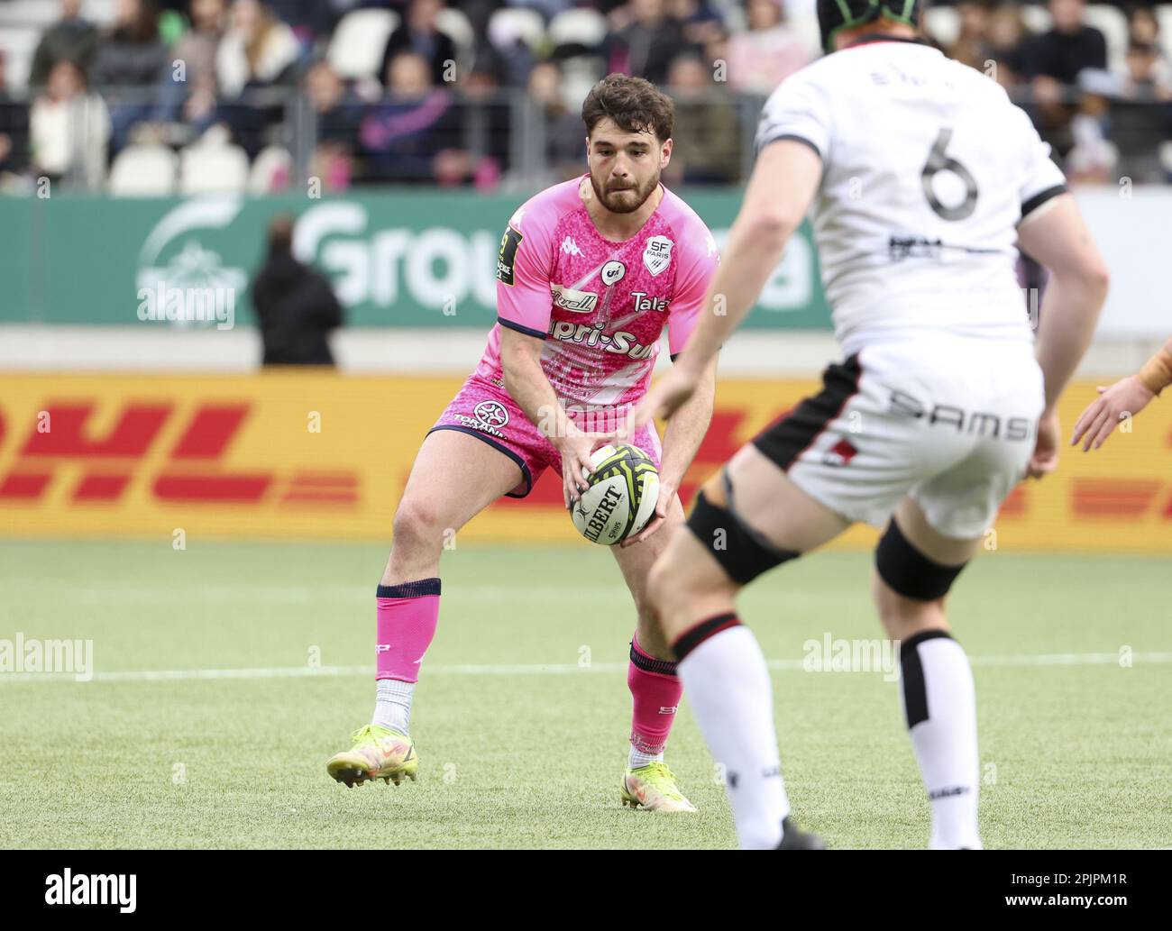 Tuff Rugby Theo Dachary of Stade Francais during the EPCR Challenge Cup, Round of ...