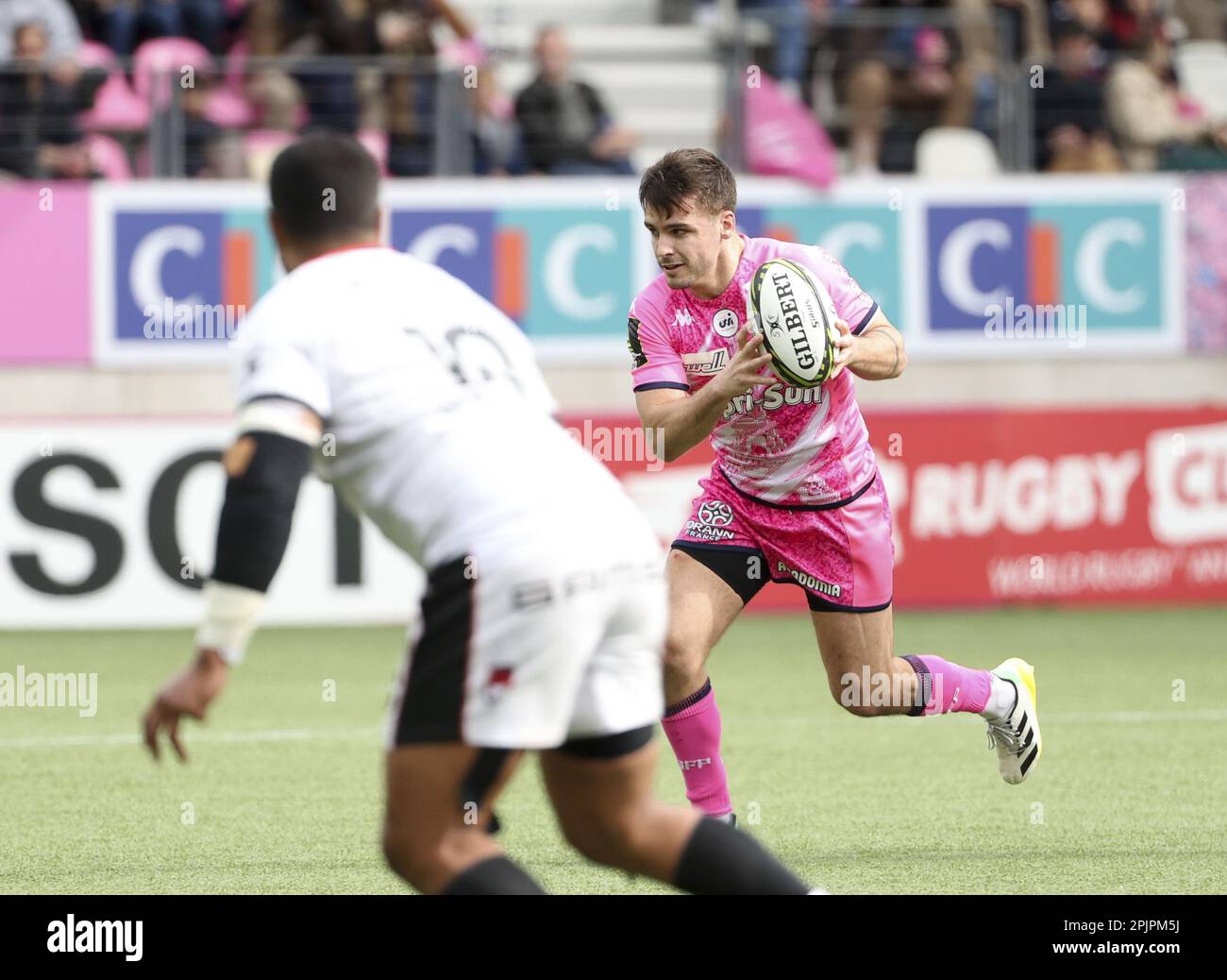 Tuff Rugby Arthur Coville of Stade Francais during the EPCR Challenge Cup, Round ...