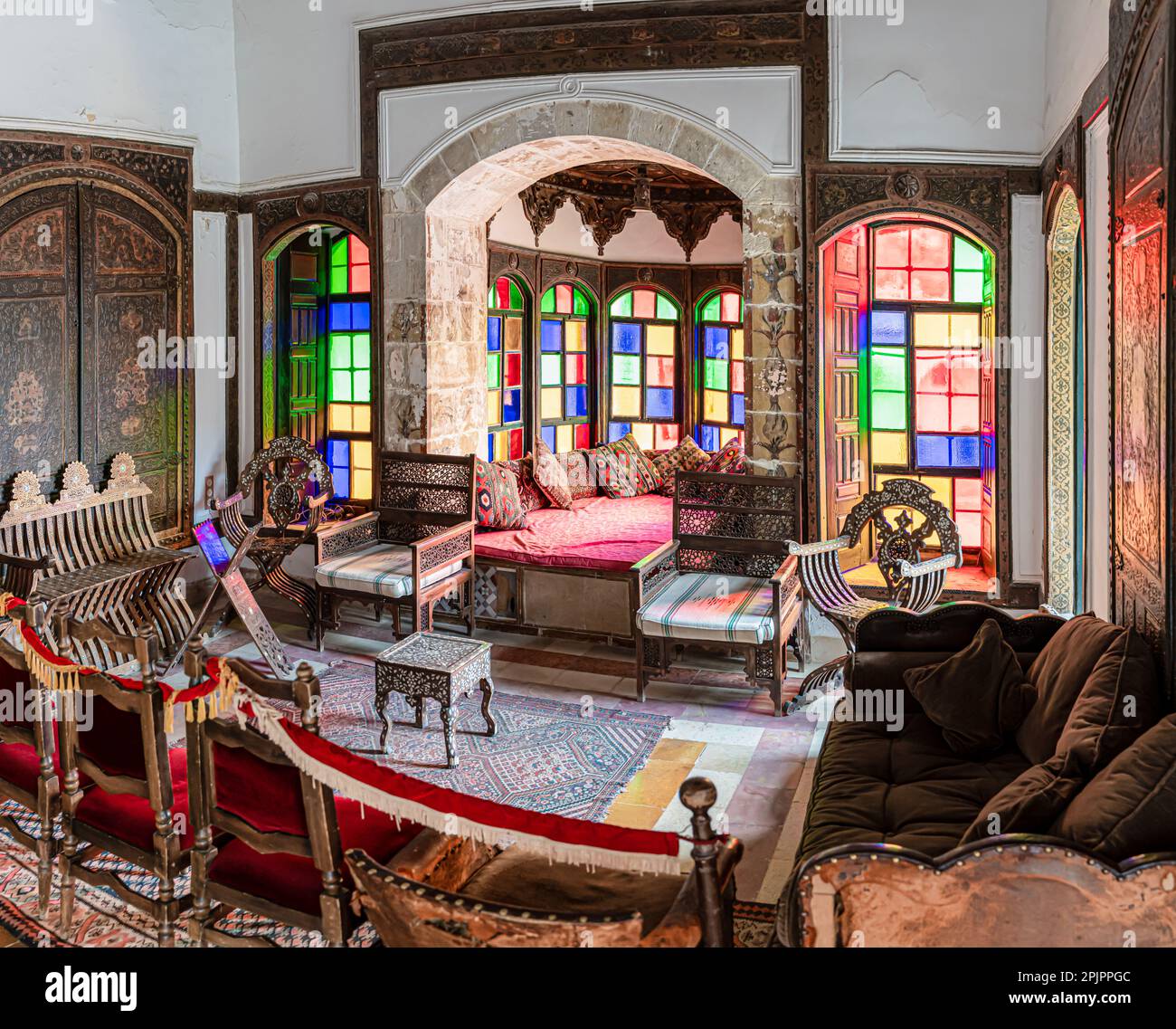 Beiteddine palace interior, Beit ed-Dine, Chouf, Lebanon Stock Photo - Alamy