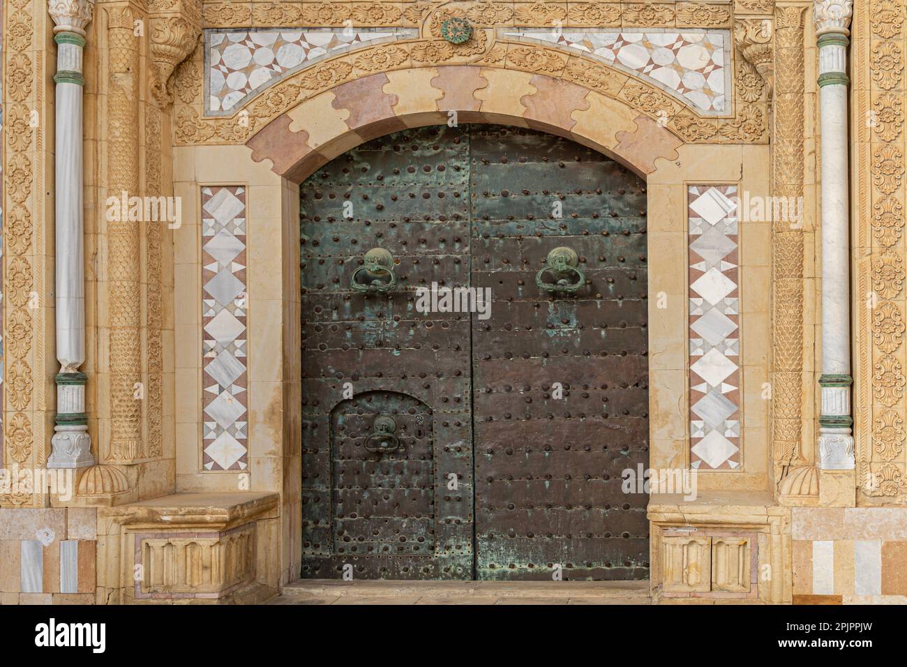Beiteddine Palace entrance door, Mount Lebanon Governorate, Beit ed-Dine, Lebanon Stock Photo
