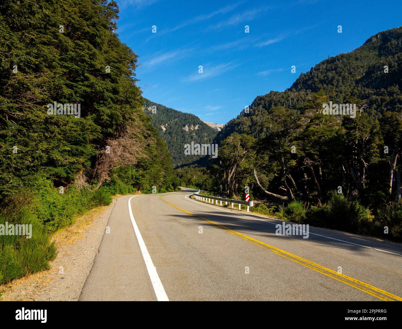 Road of Seven Lakes on the Ruta 40, Neuquén Province, Argentina Stock Photo