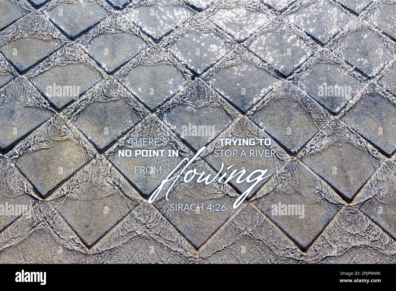 'There is no point in trying to stop a river from flowing', Bible verse